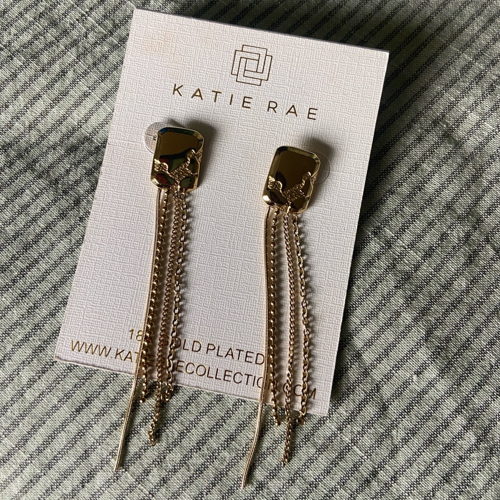 Katie Rae Gold Dangle/Tassel Earrings